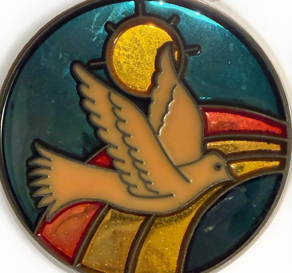 Vintage 1980’s Peace Dove Sun Catcher Bird Peace Rainbow 80s 4090/67